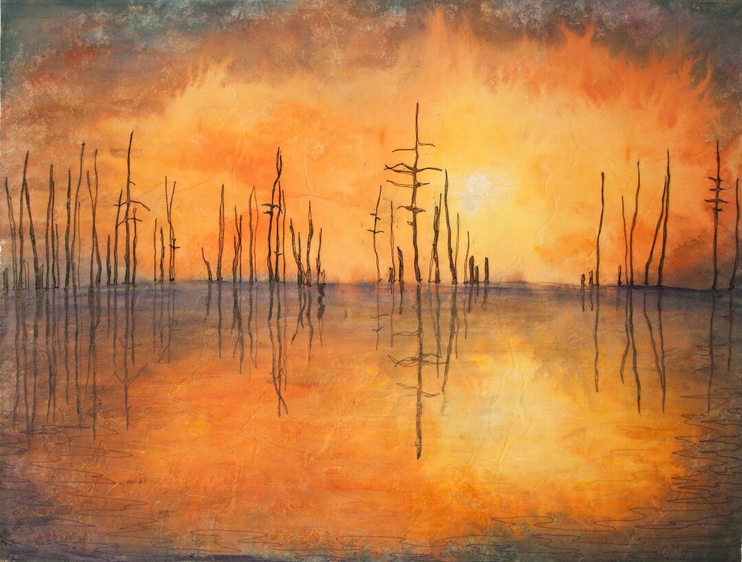 Burned landscape, 80 x 60 cm,2016